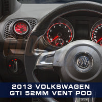 Air Vent Single Gauge Pod for 2010-2013 Volkswagen Golf MK6