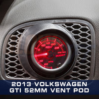 Air Vent Single Gauge Pod for 2010-2013 Volkswagen Golf MK6