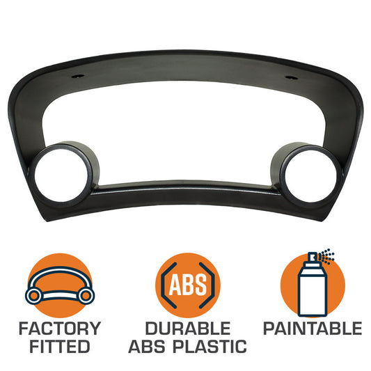 Black Dual Gauge Cluster Bezel Pod for 1997-2002 Mitsubishi Lancer & Mirage