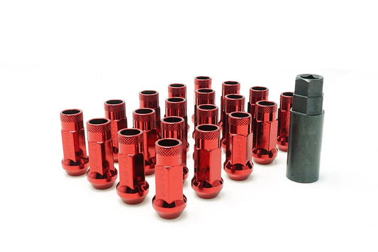 Muteki SR48 Open-End Lug Nuts – Red 12x1.25 (48mm) – Set of 20