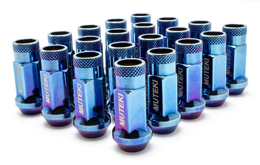 Muteki SR48 Lug Nuts – Burning Blue Neon 12x1.5