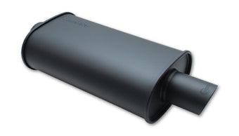 compare product Vibrant StreetPower FLAT BLACK Oval Muffler with Single 3in Outlet - 3in inlet I.D.