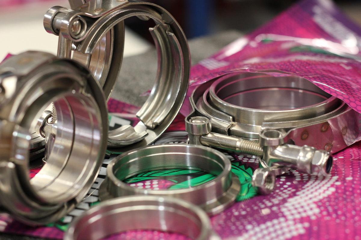 Exoracing Stainless Steel V-Band Clamp With Flanges