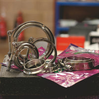 Exoracing Stainless Steel V-Band Clamp With Flanges