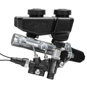 compare product Wilwood Remote Tandem M/C Kit w/Bracket and Valve - 1in Bore Black