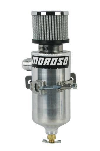 compare product Moroso Breather Tank/Catch Can -12An Male Fitting - Aluminum