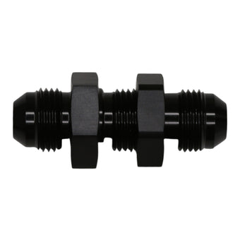 compare product DeatschWerks 8AN Male Flare to 8AN Male Flare Bulkhead Adapter (Incl Nut) - Anodized Matte Black
