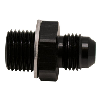 compare product DeatschWerks 6AN Male Flare to M16 X 1.5 Male Metric Adapter (Incl Washer) - Anodized Matte Black