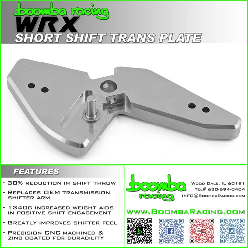 Boomba Racing 15+ WRX Short Shift Transmission Adapter Plate
