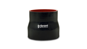 compare product Vibrant 4 Ply Reinforced Silicone Transition Connector - 2.5in I.D. x 3.25in I.D. x 3in long (BLACK)
