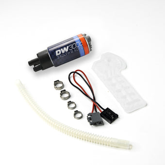compare product DeatschWerks Hyundai Genesis Coupe 2.0T 340lph Compact Fuel Pump w/o clips w/ 9-1061 install kit