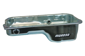 compare product Moroso Honda 2.2/2.3L H Series Stock (w/Oil Drainbacks) Wet Sump 4qt 5.25in Steel Oil Pan