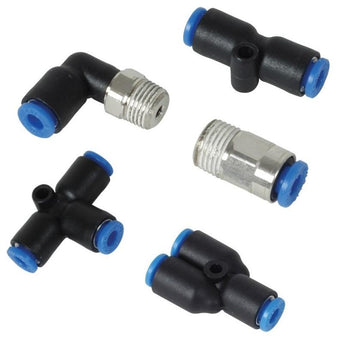 compare product Vibrant Male Straight Pneumatic Vacuum Fitting (1/8in NPT Thread) - for 1/4in (6mm) OD tubing