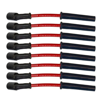 compare product Moroso GM LS 5.7L/6.0L/6.2L/7.0L Ultra 40 8.5mm Multi-Angle Boot Ignition Spark Plug Wire Set - Red