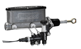 compare product Wilwood HV Tandem M/C Kit w L/H Bracket & Prop Valve - 7/8in Bore-W/Pushrod - Early Mustang