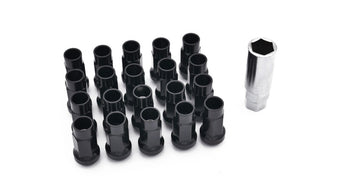 compare product ISR Performance Steel 50mm Open Ended Lug Nuts M12x1.50 - Black