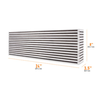 compare product Mishimoto Universal Air-to-Air Intercooler Core - 24in / 8in / 3.5in
