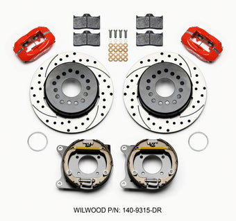 compare product Wilwood Forged Dynalite P/S Park Brake Kit Drilled Red 12 Bolt 2.75in offset Staggered Shock