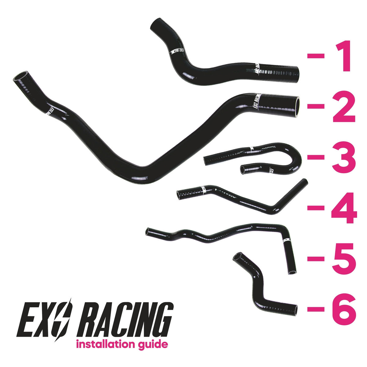 Exoracing Silicone Hose Kit For Honda Civic B16 B18 6pc